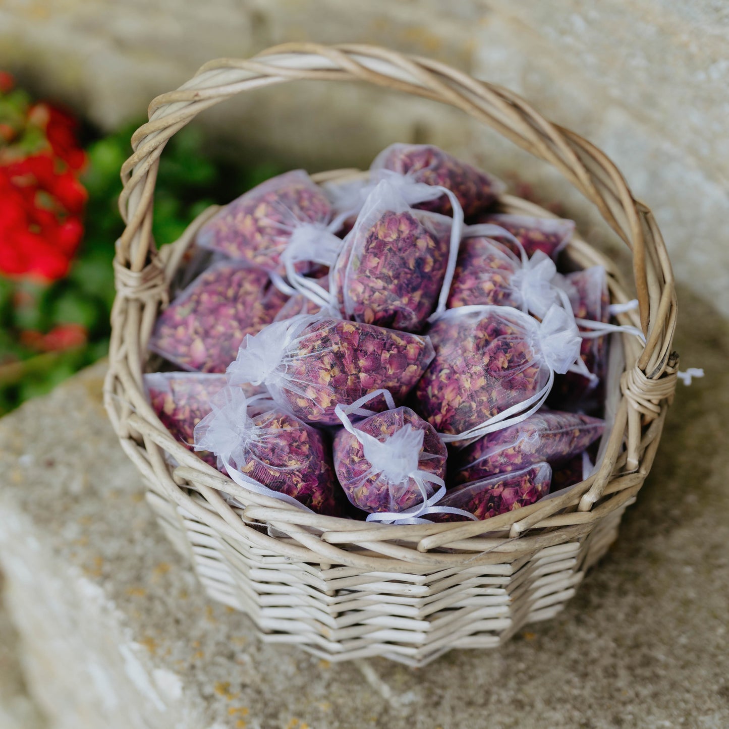 Dried Burgundy Rose Petals - 10 bags
