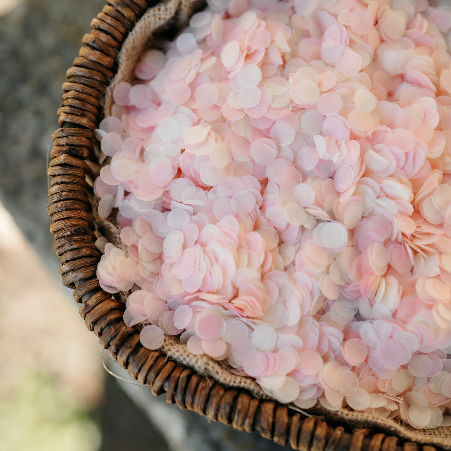 Small Pink & Ivory Biodegradable Paper Confetti