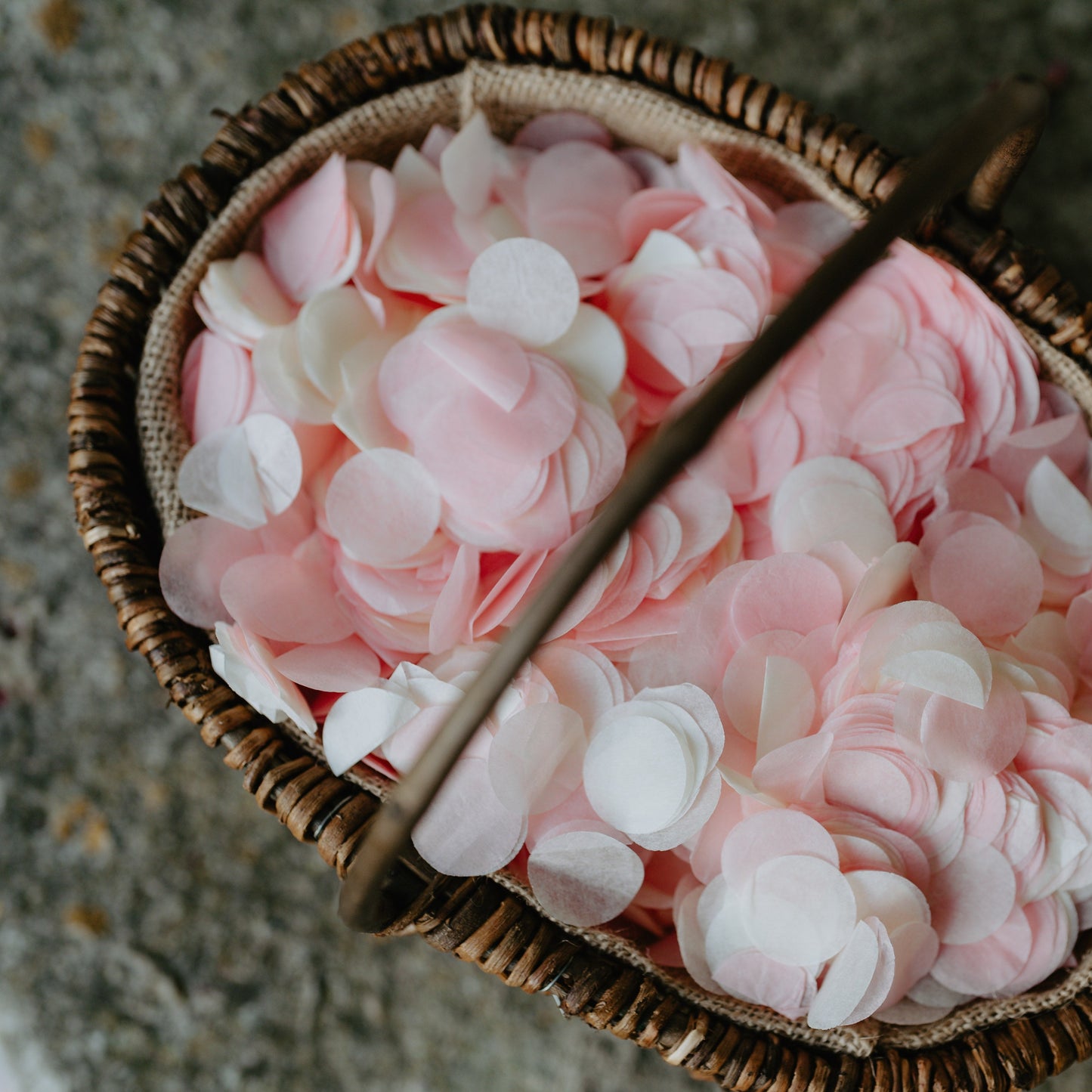 Pink & Ivory Biodegradable Paper Confetti