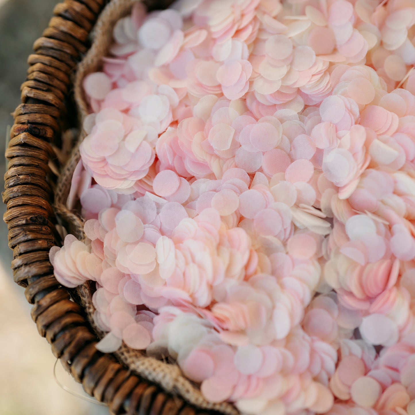 Small Pink & Ivory Biodegradable Paper Confetti