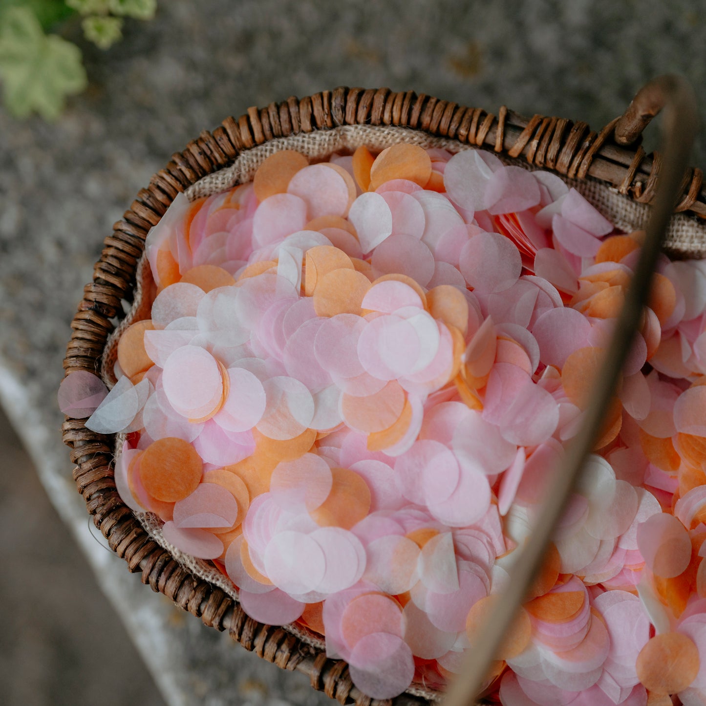 Pink, Ivory & Orange Biodegradable Paper Confetti