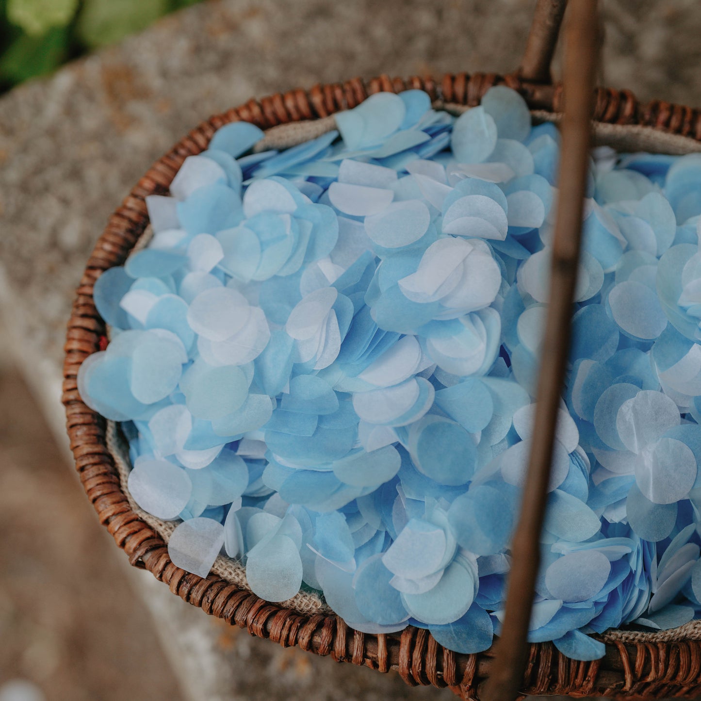 Blue & White Biodegradable Paper Confetti